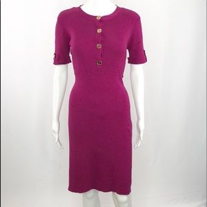 Tahari Fuchsia Silk Blend Dress | Size M